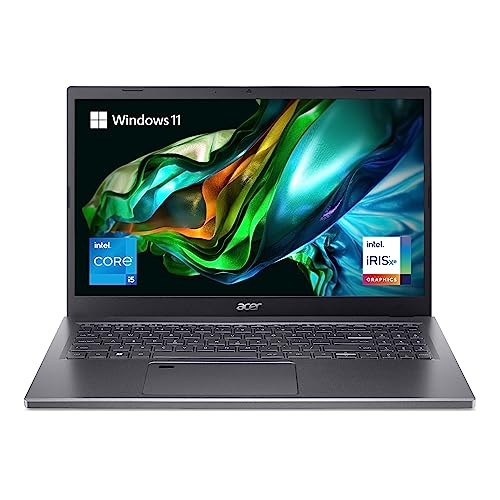 Acer Aspire 5 13th Gen Intel Core i5 (16 GB RAM/512 GB SSD/Windows 11 Home/MS Office), A515-58M 15.6" Full HD IPS 45% NTSC Display, Steel Gray, 1.75 KG